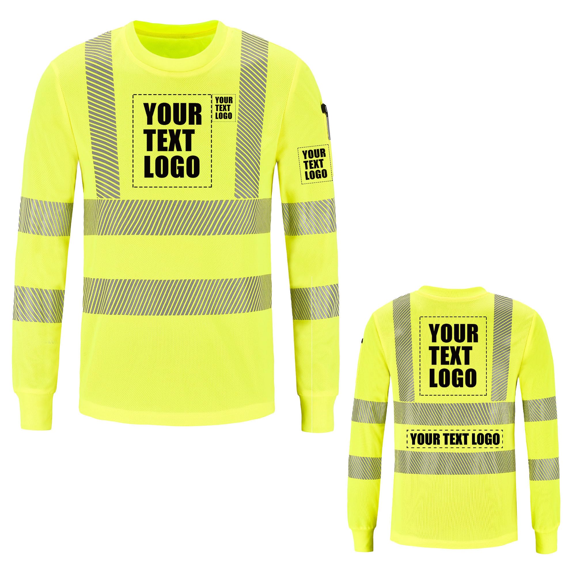 AYKRM 5 Color hi vis t Shirts High Viz Visibility Short Sleeve Safety Work Reflective Polo T Shirt(XS-8XL)