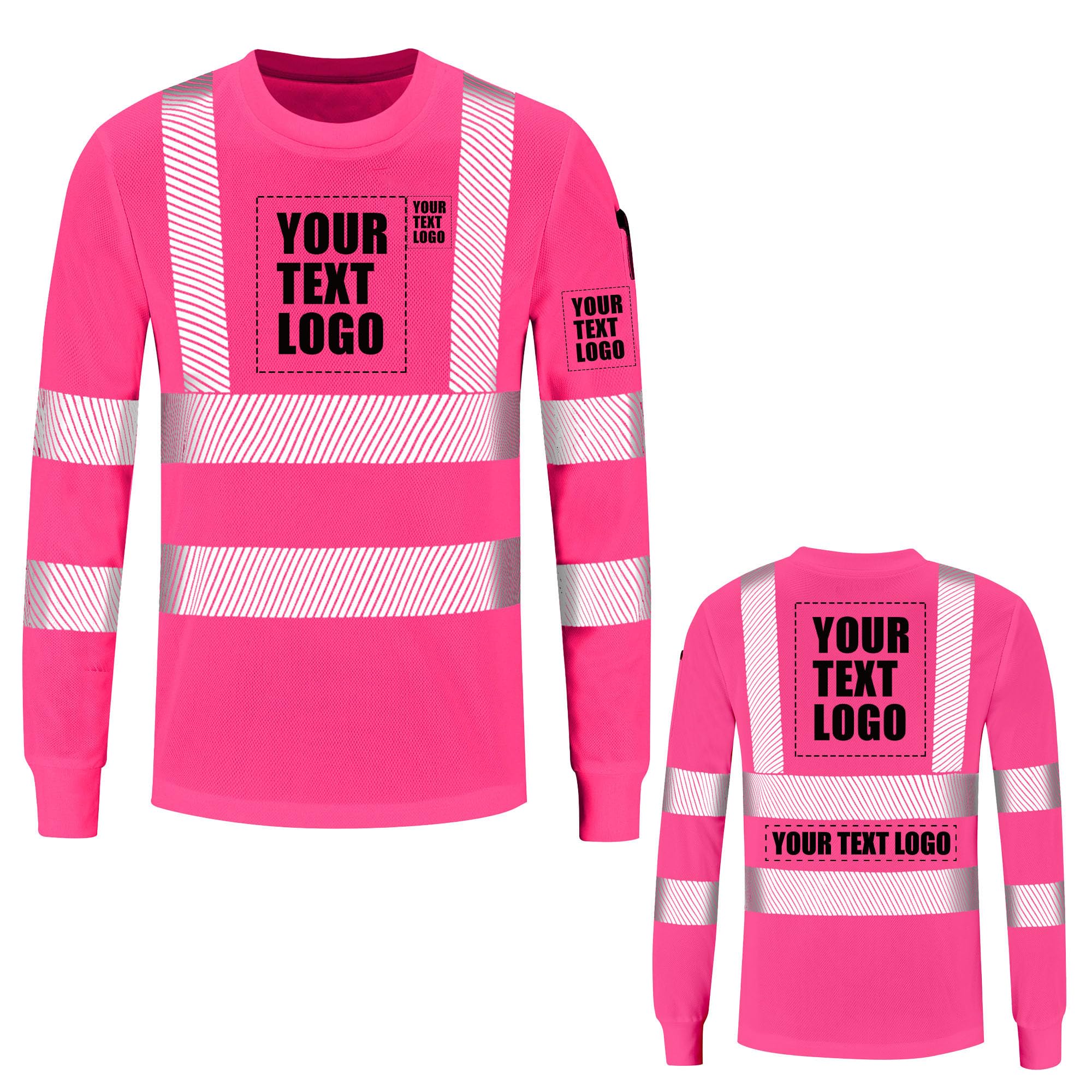 AYKRM 5 Color hi vis t Shirts High Viz Visibility Short Sleeve Safety Work Reflective Polo T Shirt(XS-8XL)