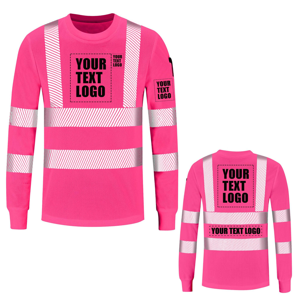 AYKRM 5 Color hi vis t Shirts High Viz Visibility Short Sleeve Safety Work Reflective Polo T Shirt(XS-8XL)