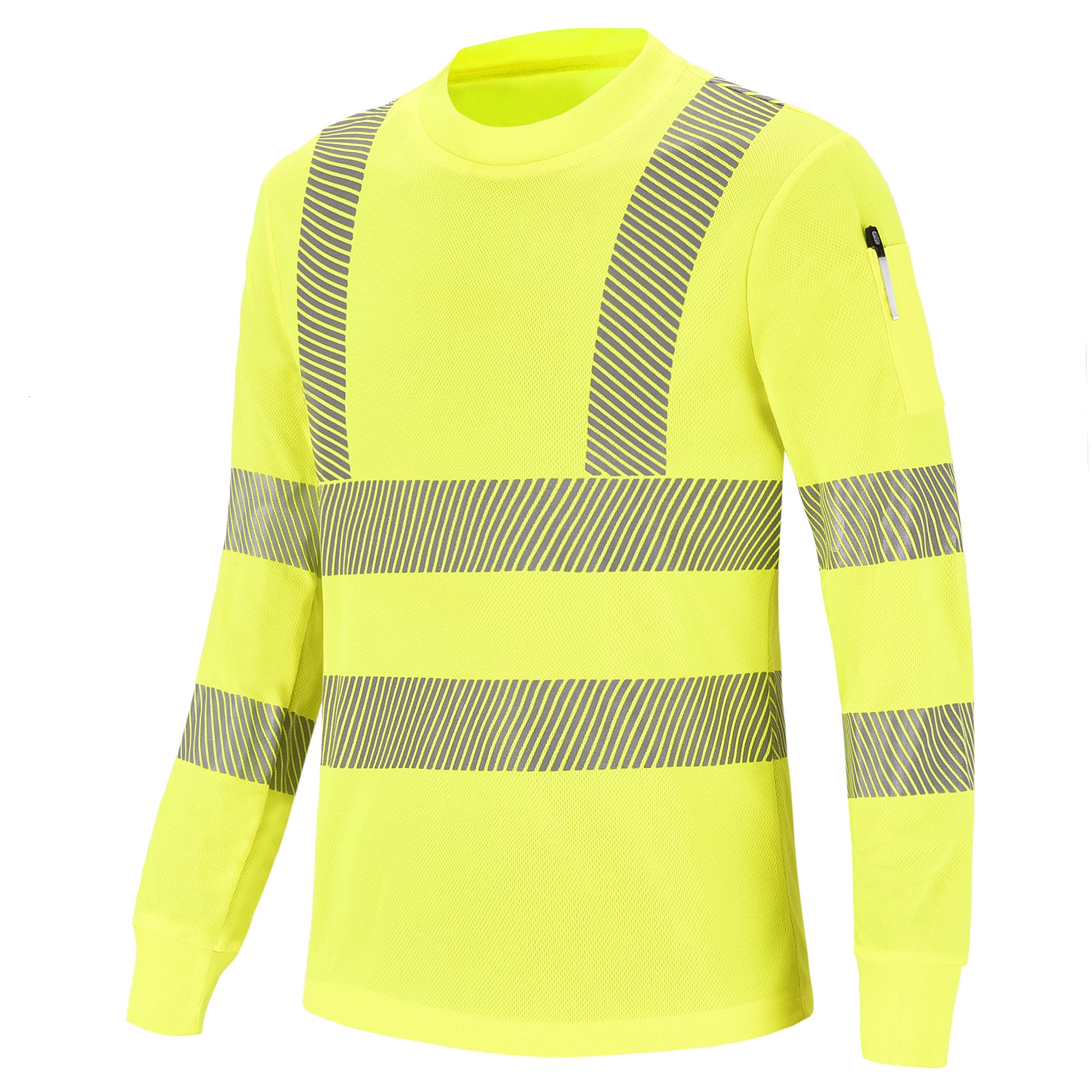 AYKRM 5 Color hi vis t Shirts High Viz Visibility Short Sleeve Safety Work Reflective Polo T Shirt(XS-8XL)