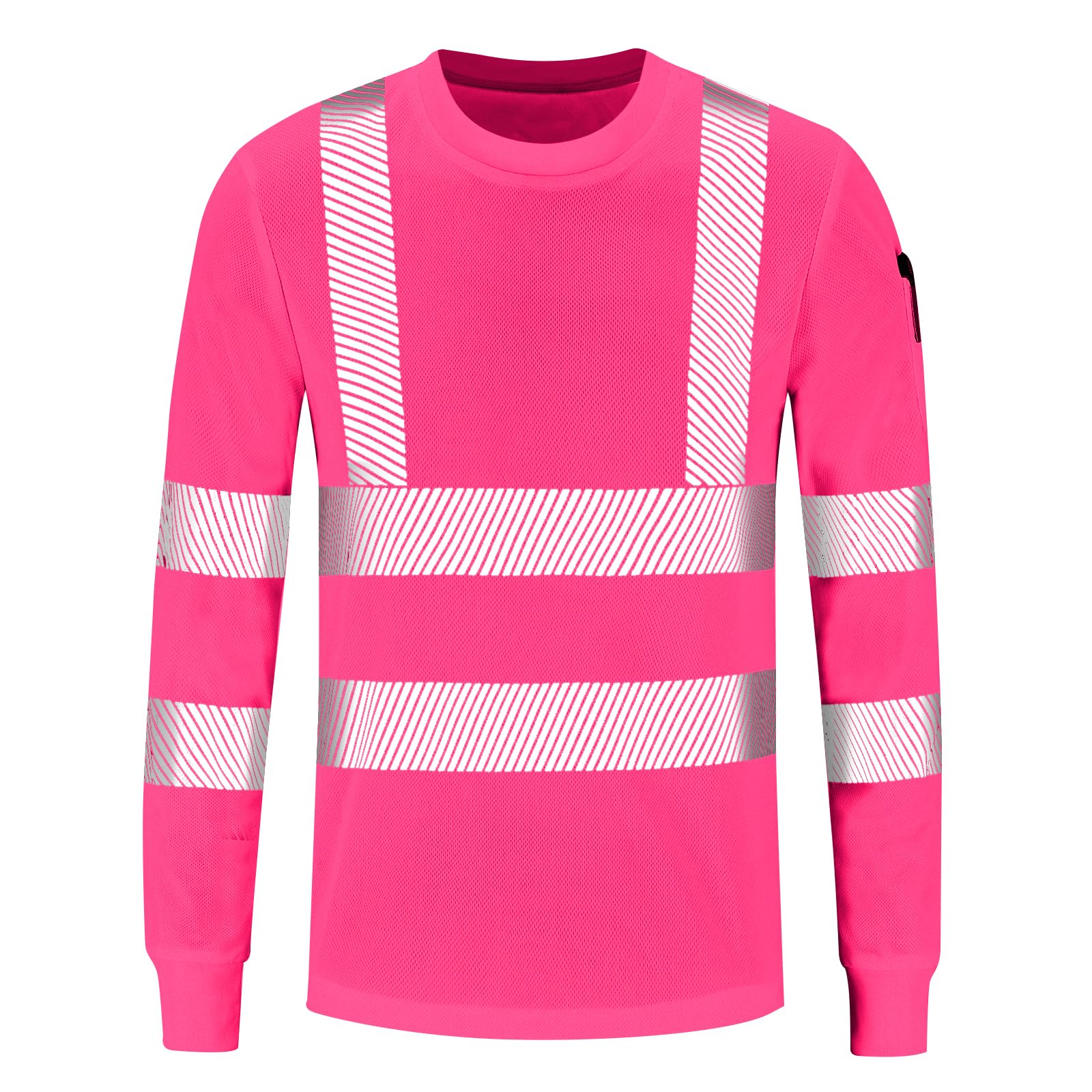 AYKRM 5 Color hi vis t Shirts High Viz Visibility Short Sleeve Safety Work Reflective Polo T Shirt(XS-8XL)