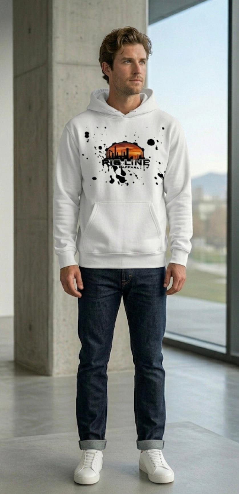 Oil Splatter Edition R L A Heavyweight Fleece Hoodie Limited (CEO)