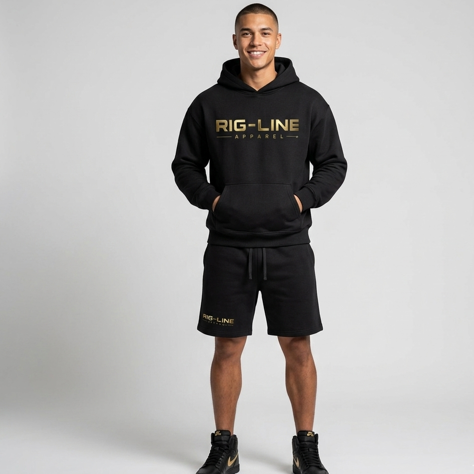 NEW Rig Line Apparel Gold Heavyweight Hidden Pocket Hoodie