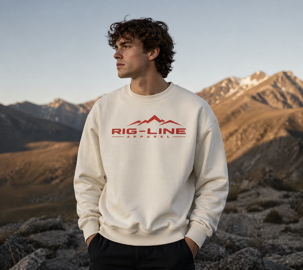 NEW Rig Line Apparel Red Edition Heavyweight Crewneck Sweatshirt