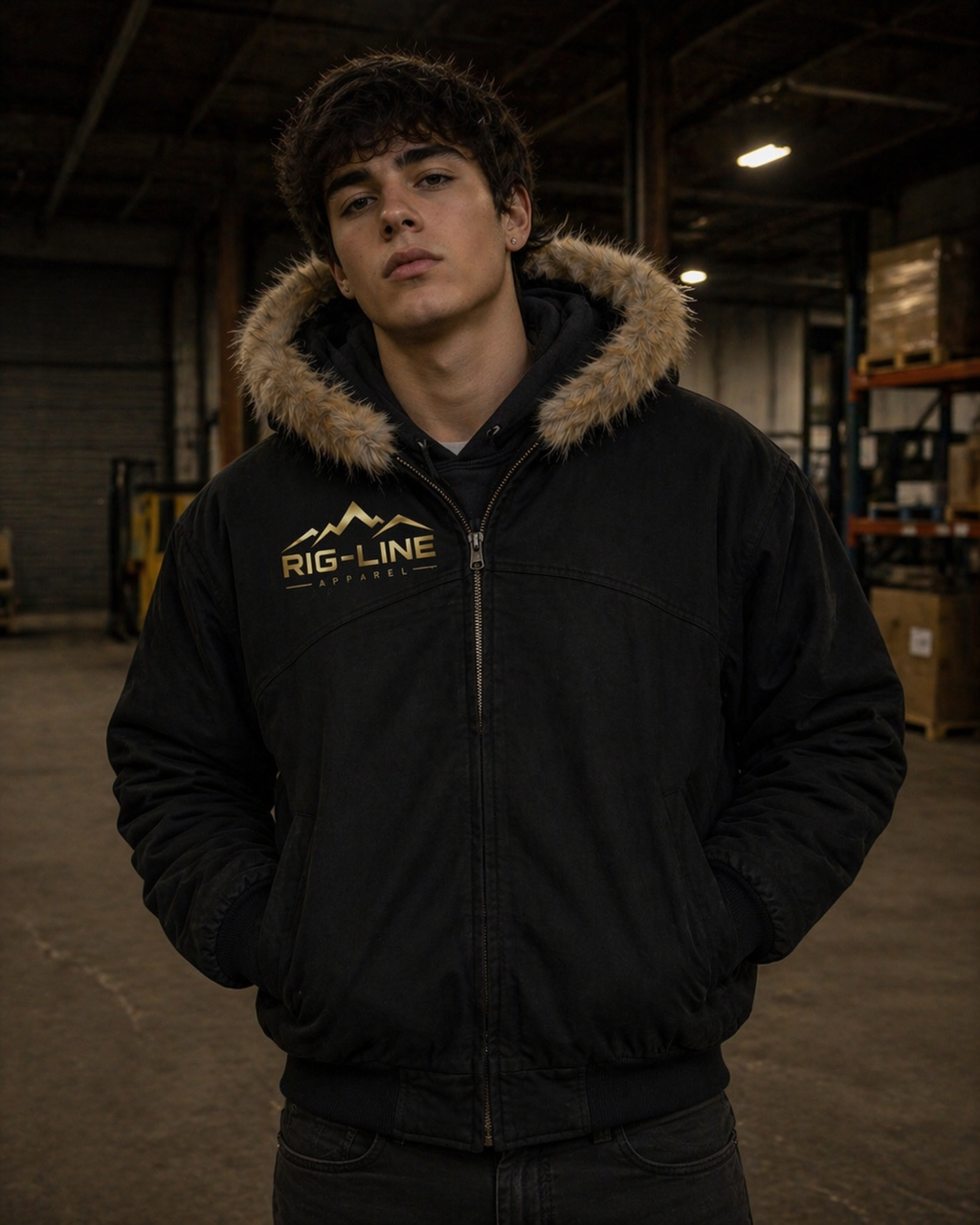GOLD Limited Edition R L A Sun Fade Boxy Detachable Fur Hoodie
