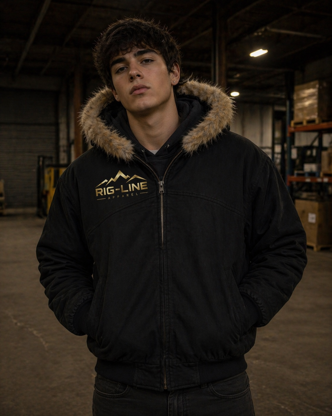 GOLD Limited Edition R L A Sun Fade Boxy Detachable Fur Hoodie